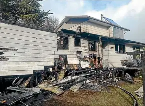  ?? ALICE HUDSON ?? Alice Hudson’s home in Portobello, Dunedin, was destroyed in a blaze on Saturday.