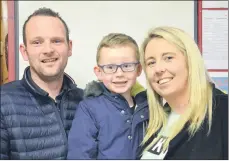  ?? (Pic: John Ahern) ?? Brian, Jennifer and Jack Twomey who attended the Curraglass National School open night.