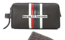  ??  ?? Wash bag, £25, Dune London