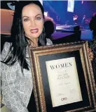  ?? PHOTO: SUPPLIED ?? LEADING LADY: Port Elizabeth real estate agent Kobie Potgieter has won a top award in a continent-wide competitio­n for businesswo­men