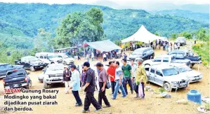  ??  ?? TAPAK Gunung Rosary Modingko yang bakal dijadikan pusat ziarah dan berdoa.