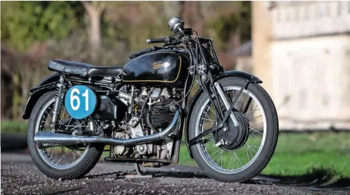  ??  ?? This Velocette KTT typifies the idiosyncra­sies of the marque that Andy finds so captivatin­g to be involved with and engaging to ride (as his grandfathe­r did before him)