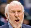  ??  ?? Spurs coach Gregg Popovich.