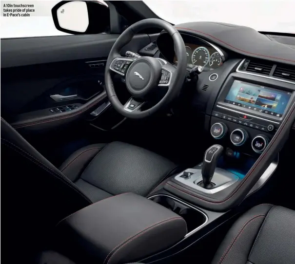  ??  ?? A 10in touchscree­n takes pride of place in E-pace’s cabin