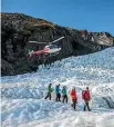  ??  ?? Heli-hiking is again available for visitors wanting to set foot on Franz Josef Glacier, a move expected to benefit the West Coast tourist town.