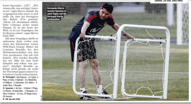  ??  ?? Fernando Hierro musste Spanien in zwei Tagen auf die Portugal-Partie vorbereite­n.