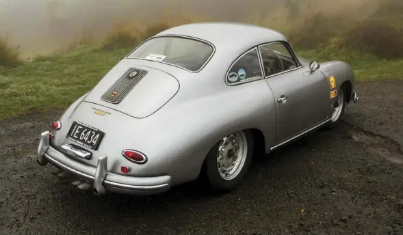  ??  ?? Some cars can look clumsy from the rear. The 356 almost looks at its best from here