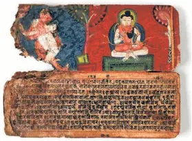  ?? ?? PAGES FROM KAUTILYA'S Arthashast­ra (below) and Vatsyayana's Kamasutra, the treatises, respective­ly, on artha and kama, two of the four purusartha­s that include dharma and moksha.