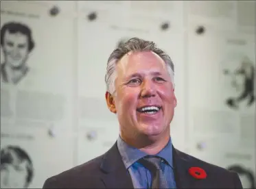  ?? The Canadian Press ?? Dave Andreychuk, one of the 2017 Hockey Hall of Fame inductees, laughs during a press conference in Toronto on Friday.