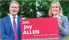  ?? ?? Party time: Sir Keir with Joy Allen, a Labour member for 27 years