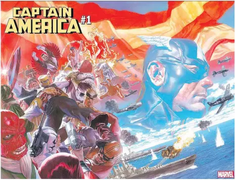  ?? PHOTOS: MARVEL ?? Alex Ross provided the cover art for Captain America No. 1, written by Ta-Nehisi Coates.