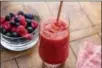  ?? CHEYENNE COHEN VIA ASSOCIATED PRESS ?? This May 2018 photo shows a watermelon strawberry smoothie in New York. This drink is from a recipe by Katie Workman.