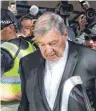  ?? FOTO: DPA ?? Kurienkard­inal George Pell im Mai 2018 nach einem Gerichtste­rmin.