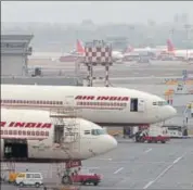  ?? HT/FILE ?? Air India has a 14% share of the Indian aviation market and ₹50,000 crore in accumulate­d debt