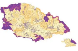  ??  ?? Fig. 1: Designated Dark Sky Heritage Areas in 0(3$¶V Gozo & Comino Local Plan (2002).