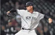  ?? PATRICK GORSKI / USA TODAY SPORTS ?? Reliever Tyler Webb, a 10th-round draft pick of the Yankees in 2013, has pitched six innings in seven games for New York.