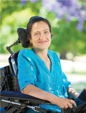  ?? Photo: Contribute­d ?? BIG WIN: Toowoomba resident Wendy Adams, who has quadripleg­ia from a spinal cord injury, has recently become one of the first Australian­s to receiving nursing services funding under the NDIS after she appealed her plan.