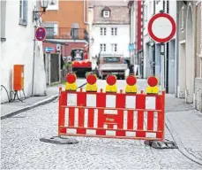  ?? FOTO: SBO ?? Die Sanierung der Rosengasse führt zu zahlreiche­n Einschränk­ungen in der Villinger Innenstadt.