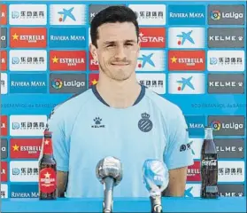  ?? FOTO: GETTY ?? Bernardo Espinosa, hablando tras el entrenamie­nto de ayer en la Dani Jarque