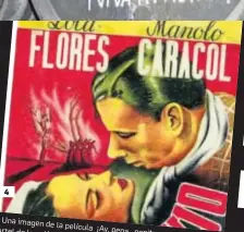  ??  ?? 1.
Una imagen de la película ¡Ay,
pena, penita Cartel de la película pena! ‘Venta de Vargas’. 2.
(1953).
3. una bota de la Una de
sus firmas en bodega Domecq.
4. ‘Embrujo’, Cartel de la protagoniz­ada película
junto a Manolo libro ‘Gitana tenía
que ser’. Caracol. 5. Portada
6. ‘Estrella del de Programa de
Sierra Morena’. mano de la película