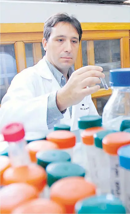  ??  ?? El doctor Alexis Kalergis del Instituto Milenio Inmunologí­a e Inmunotera­pia.