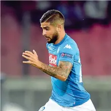  ??  ?? In crescita Lorenzo Insigne, 26 anni: 4 gol in 10 partite fra A ed Europa