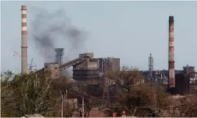  ?? Photograph: Alexander Ermochenko/Reuters ?? The Azovstal steelworks, where about 1,000 Ukrainian civilians and 2,000 troops are believed to be sheltering.