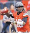  ?? JAY LAPRETE/AP ?? Ohio State quarterbac­k J.T. Barrett was injured in 2014 and missed the playoffs. He has had an outstandin­g 2016 season.