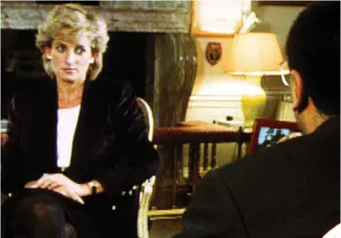  ??  ?? Historic: Diana is quizzed by Martin Bashir in the famous 1995 Panorama interview