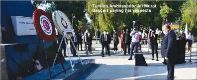  ??  ?? Turkish Ambassador Ali Murat Başçeri paying his respects