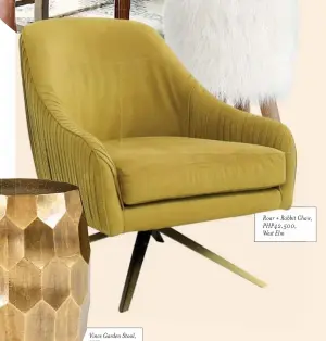  ??  ?? Roar + Rabbit Chair, PHP42,500, West Elm