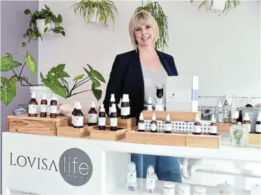  ?? Picture: EUGENE COETZEE ?? CREATING HER BRAND: Lisa Voges formulates and manufactur­es organic skincare and natural lifestyle product for her business LovisaLife in Walmer