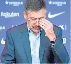  ?? Foto AFP ?? Josep María Bartomeu, expresiden­te del Barcelona. /