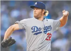  ??  ?? Clayton Kershaw The ace of the Dodgers is trying to rebound to form for the playoffs after suffering a back injury. Two of his four losses have come at the hands of the Rockies, whom he is scheduled to pitch against Friday night at Coors Field.