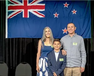  ?? WARWICK SMITH/STUFF ?? From left, Ana-maria Soto Calero, Tane Garcia Soto and Juan Carlos Garcia Ramirez are excited about becoming citizens.