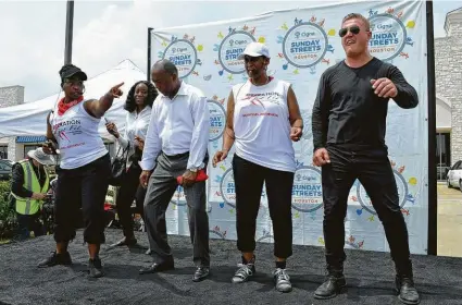  ?? Houston Chronicle file photo ?? Mayor Sylvester Turner joins the city’s Sunday Streets program. Houston’s 62nd mayor grew up in Acres Homes with eight brothers and sisters and still lives there.