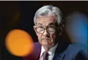  ?? Al Drago Pool Photo ?? FEDERAL Reserve Chairman Jerome H. Powell said he expects higher inf lation will be only temporary.