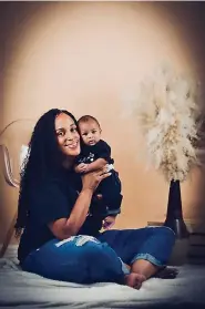  ?? ?? U.S. Army veteran Christie Ashley holds her five-month-old son Avery. (Courtesy photo)