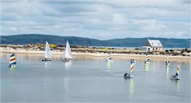  ??  ?? SAFETY BOOST: Nairn Sailing Club’s members setting sail. The club has been given £8,000 to help buy a vital safety vessel to rescue members in trouble on the water