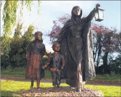  ?? ?? Statue of the Lady with the Lamp - Nano Nagle, a local point of interest in the Mallow to Dungarvan Green Way.