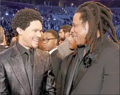  ?? ?? Trevor Noah has shared his pictures rubbing shoulders with Jay Z and Beyoncé at the 66th edition of the Grammys