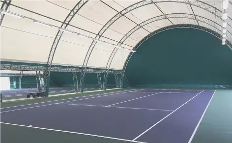  ??  ?? A new indoor tennis court at City of Peterborou­gh.