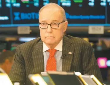  ?? PHOTO AFP ?? Larry Kudlow, 70 ans, travaille à la chaîne de télévision américaine CNBC depuis 2001.