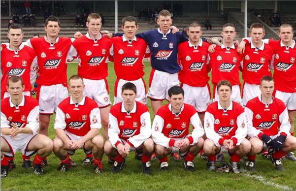  ??  ?? The Louth Minor Team who played Longford in the Leinster Minor Football Championsh­ip match held in Drogheda in 2003.