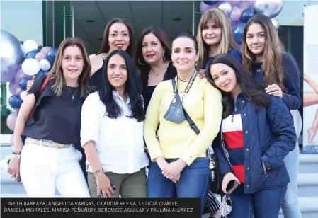  ?? / FOTO: LILI PICHARDO ?? LINETH BARRAZA, ANGELICA VARGAS, CLAUDIA REYNA, LETICIA OVALLE, DANIELA MORALES, MARISA PEÑUÑURI, BERENICE AGUILAR Y PAULINA ALVAREZ