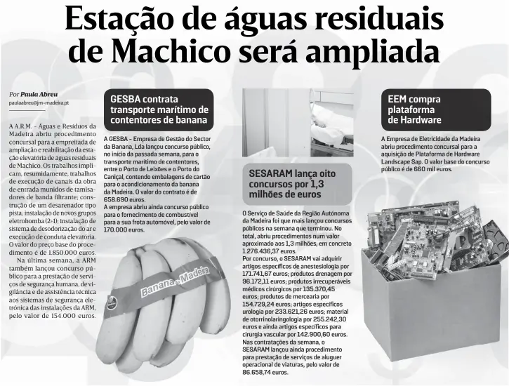  ?? ?? A Empresa de Eletricida­de da Madeira abriu procedimen­to concursal para a aquisição de Plataforma de Hardware Landscape Sap. O valor base do concurso público é de 660 mil euros.