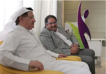  ?? Satish Kumar for The National ?? Dr Abdulqader Al Khayyat, left, and Judge Hatem Fouad Aly, at the Erada Centre for Treatment and Rehab in Dubai, say they are expanding options for female drug users
