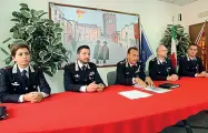  ?? ?? Ufficiali Da sinistra Lucilla Esposi-to, Andrea Miggiano, Lunardo, Marco Campaldini e Francesco Ferrara (foto Errebi)