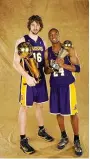  ?? ?? Gasol y Kobe ganaron dos títulos de la NBA con los Lakers.