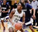  ?? Arnold Gold/Hearst Connecticu­t Media ?? Notre Dame-West Haven’s Tajae Jones.